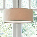 60W Acryl hanger licht met 3 Lichten en Fabric Drum Shade