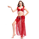 Dancewear Chinlon With Beading/Sequins Belly Dance Outfit For Ladies More Colors
