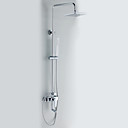 Contemporary Style Chrome Finish Shower Faucets with 20 x 20cm Shower Head + Hand Shower