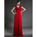 Sheath/Column Floor-length Chiffon Matte Satin Mother of the Bride Dress