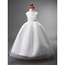Ball Gown Straps Floor-length Satin Flower Girl Dress