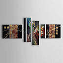Hand Painted Oil Painting Abstract Set of 4 1303-AB0402