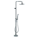 Centerset Contemporary Style Chrome Finish Brass Shower Faucets