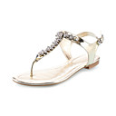 Patent Leather Flat Heel Sandals With Rhinestone Party / Evening Shoes (More Colors)