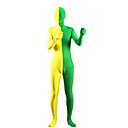 Yellow and Green Lycra Full Body Zentai Suit