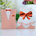 Pink Tuxedo & Gown Favor Box (Set of 12)