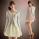 Women's Denim Jacket with Crochet Detail