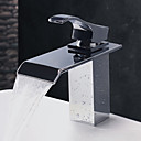 Contemporáneo Water Fall acero inoxidable cromado baño grifo del fregadero