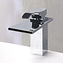 Acabado en cromo Contemporary Water Fall baño de acero inoxidable grifo del fregadero