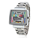 Unisex Alloy Analog Quarz-Armbanduhr (Silber)