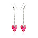 Platinum Plated Crystal Earrings(More Colors)(Length*Width:42*12 mm)