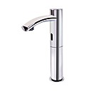 Chrome Finish Contemporary Style Deck Mounted Brass Sensor Bathroom Sink Faucets (High)