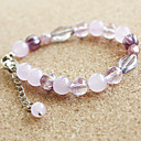 Women's Elegant Lavendar Beaded Natural Stones Bracelet