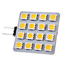 G4 2W 16x5050SMD 150-180LM 3000-3500K Warm White Light LED Spot Bulb (12V)