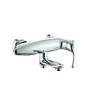 Zeitgenössische Chrome Finish Centerset Wall Mount Badewanne Wasserhahn