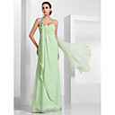 Sheath/Column One Shoulder Floor-length Chiffon Evening Dress