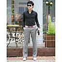 Men 's Shirt Collar Casual Lot Of Pure Color Long Sleeve Shirt