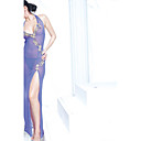 Sexy Deep V Cut Out Halter Gown with Panty(Bust:72-84cm,Waist:80-100cm,Hip:90-102cm,Panty Waist:58-76cm)