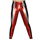 Silver Blades Red and Black Shiny Metallic Pants