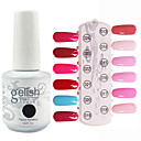 Sequins 1PCS Gel UV Cor Nail Polish No.13-24 Soak-off (15ml, cores sortidas)