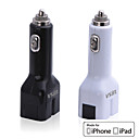 Dual USB Car Charger VC003 mit iPhone 4 Kabel 1,2 m für iPhone, iPad und vieles mehr (MFi License)