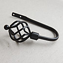 Twist Fiore cruciforme Antique Black Finitura Holdbacks (una coppia)