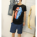 Men's Ronde Tong Print korte mouw T-shirt