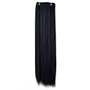 High Quality Synthetic 45cm Clip-In Straight Hair Extension 4 Colors to Choose