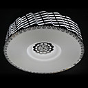 40W Classic Round Flush Mount Light with Sculptured Stainless Steel Shade in Wavy Lines Design(T6 Light Tube)
