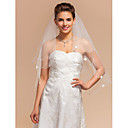 One-tier Elbow Wedding Veils With Cut Edge