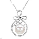 18 Inch Splendida nuovissimo perla Collana in Argento