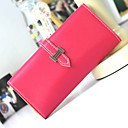 Women's Novelty Solid Color Scrub PU Wallet