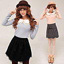Vrouwen Lace Fleece Collar Ruched Knit