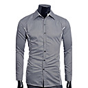 Mannen shirt Kraag Contrast Color Slim shirt