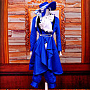 cosplay kostuum geïnspireerd door zwarte butler Ciel Phantomhive witte boog blauw