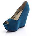 Suède sleehak peep toe party / avond schoenen (meer kleuren)