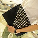 Envelope-como feminina Moda Preto Rivet embreagem