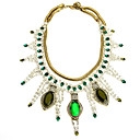 Kvinners Alloy med Crystal og Multicolor Glass Necklace
