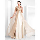 Sheath/Column One Shoulder Floor-length Chiffon Evening Dress