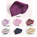 Fashion Business Stripes Polyester laço dos homens