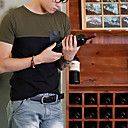 Cotton Round Basic Color Block hommes T-shirt à manches courtes
