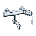 Zeitgenössische Centerset Chrome Finish Wall Mount Badewanne Wasserhahn