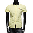 Slim court de loisirs de chemise de la douille des hommes
