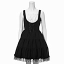 Sleeveless Kurz Schwarz Cotton Classic Lolita Kleid