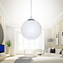 40W Chic Pendant Light with Globe Etched Glass Shades Down