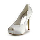 Zapatos de moda de raso talón de estilete peep toe de las mujeres (más colores)