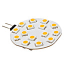 G4 2.5W 15x5050SMD 180-210LM 3000-3500K Warm White Light LED Spot Bulb (12V)