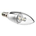 E14 1W 90LM 3000-3500K Warm White Light LED Candle Bulb (85-265V)