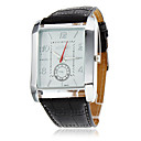 Heren pu analoge quartz horloge (zwart)