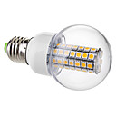 E27 7W 63x5050SMD 650LM 3000-3500K Warm White Light LED Ball Bulb (220V)